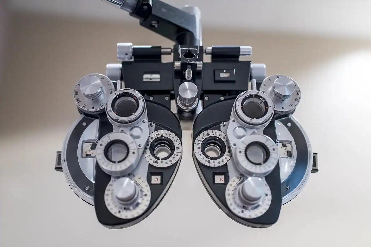 Vision test equipment used during FAA medical exam in Middletown NY